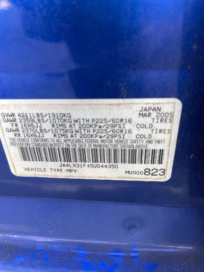2005 Mitsubishi Outlander Location - Imports - Row 16 - Stock # H49744