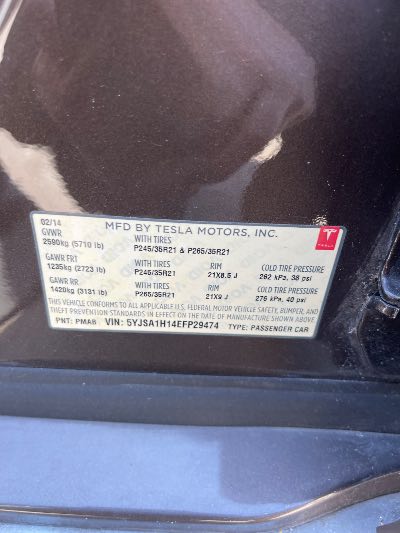 2014 Tesla Model S Location - Imports - Row 18 - Stock # H52858