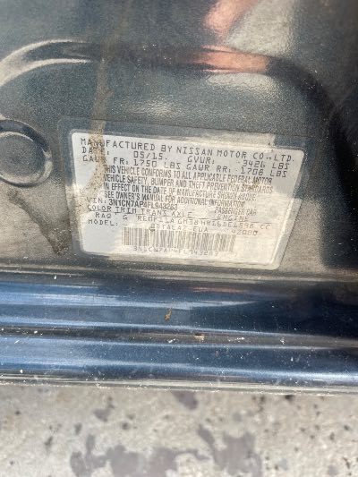 2015 Nissan Versa Location - Imports - Row 45 - Stock # H54054
