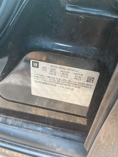 2013 Chevrolet Cruze Location - GM - Row 31 - Stock # H49678