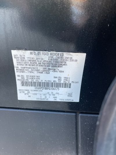 2015 Ford Taurus Location - Ford - Row 26 - Stock # H49351