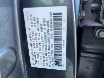 2012 Honda Accord Location - Imports - Row 19 - Stock # H49796
