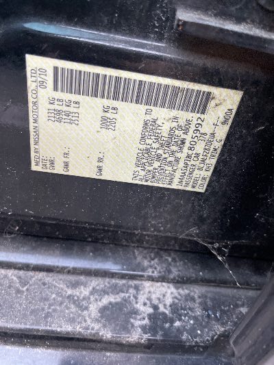 2011 Nissan Maxima Location - Imports - Row 46 - Stock # H49802