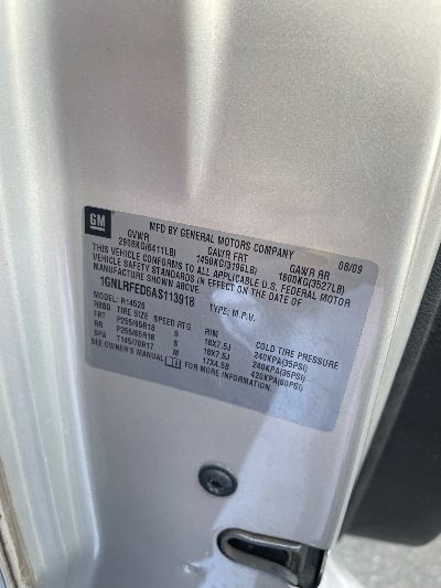 2010 Chevrolet Traverse Location - GM - Row 33 - Stock # H49951