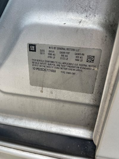 2012 Chevrolet Cruze Location - GM - Row 33 - Stock # H49959