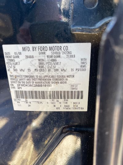 2008 Ford Edge Location - Ford - Row 31 - Stock # H49770