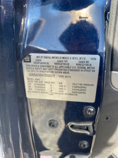 2007 Chevrolet HHR Location - GM - Row 33 - Stock # H50000