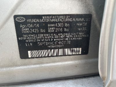 2014 Hyundai Sonata Location - Imports - Row 43 - Stock # H50083