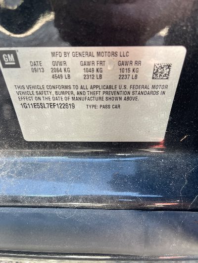 2014 Chevrolet Malibu Location - GM - Row 36 - Stock # H50108