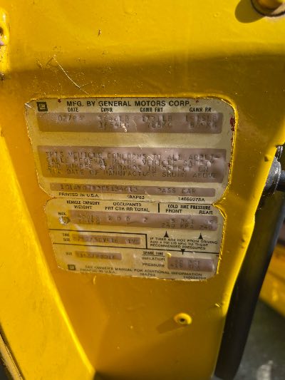 1984 Chevrolet Corvette Location - GM - Row 33 - Stock # H50114