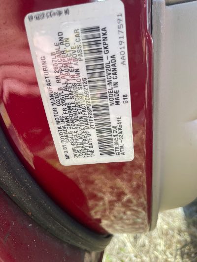 2002 Toyota Camry Solara Location - Imports - Row 2 - Stock # H50111