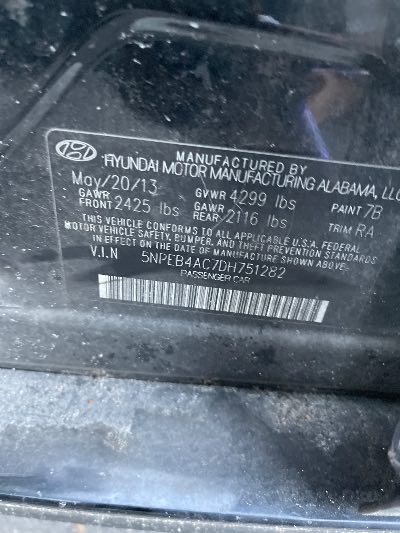 2013 Hyundai Sonata Location - Imports - Row 3 - Stock # H50180