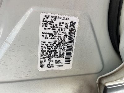 2005 Nissan Murano Location - Imports - Row 17 - Stock # H50238