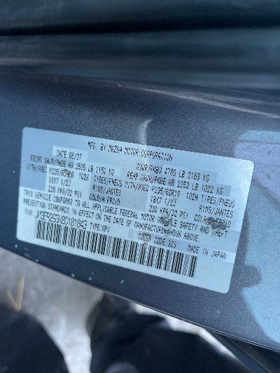 2008 Mazda CX-7 Location - Imports - Row 9 - Stock # H50319