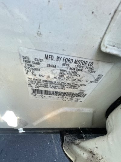 2007 Lincoln MKX Location - Ford - Row 30 - Stock # H50351