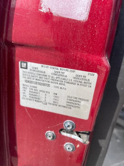 2008 Chevrolet TrailBlazer Location - GM - Row 37 - Stock # H50365