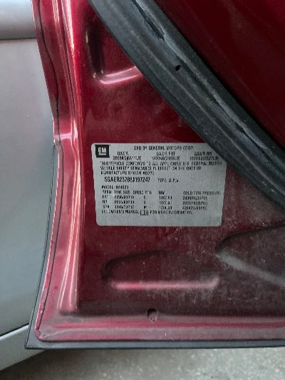 2008 Buick Enclave Location - GM - Row 37 - Stock # H50370