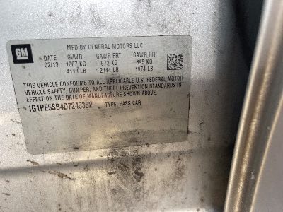 2013 Chevrolet Cruze Location - GM - Row 41 - Stock # H50419