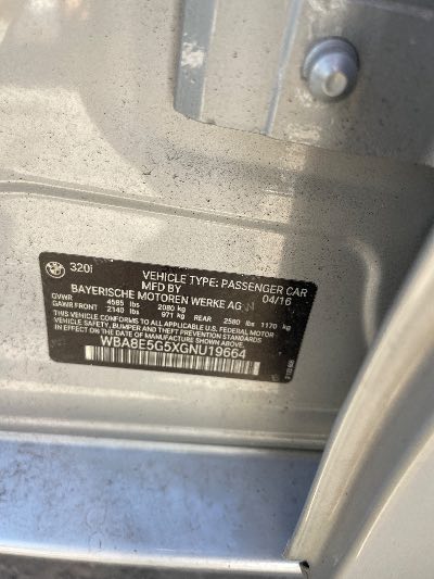 2016 BMW 3-Series Location - Imports - Row 14 - Stock # H50509