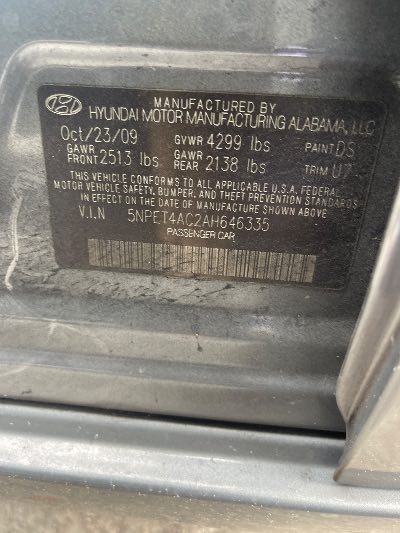 2010 Hyundai Sonata Location - Imports - Row 25 - Stock # H52274