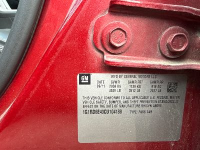 2012 Chevrolet Volt Location - Imports - Row 999 - Stock # H47382