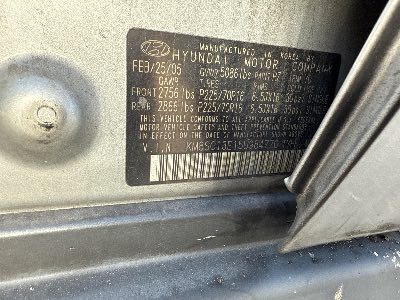 2005 Hyundai Santa Fe Location - Imports - Row 1 - Stock # H47542