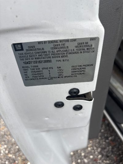 2008 GMC Envoy Location - GM - Row 37 - Stock # H48037