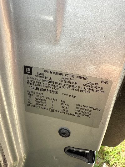 2010 Chevrolet Traverse Location - GM - Row 29 - Stock # H48061