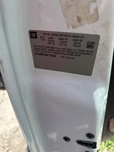 2014 Chevrolet Impala Limited Location - GM - Row 35 - Stock # H48553