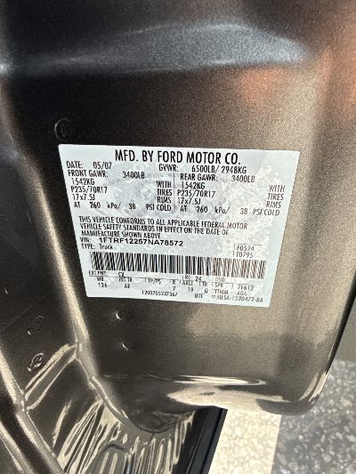 2007 Ford F-150 Location - Large Trucks & Vans - Row 22 - Stock # H48865