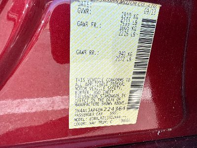 2014 Nissan Altima Location - Imports - Row 29 - Stock # H49001