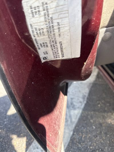 1998 Chevrolet Malibu Location - GM - Row 33 - Stock # H48996