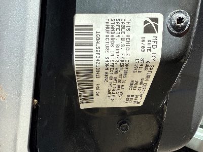 2004 Saturn ION Location - GM - Row 34 - Stock # H49016