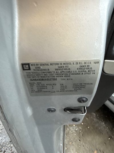 2010 Chevrolet HHR Location - GM - Row 35 - Stock # H49032