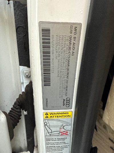 2009 Audi A4 Location - Imports - Row 24 - Stock # H49102