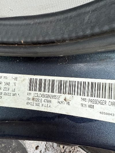 2008 Chrysler Sebring Location - Chrysler - Row 44 - Stock # H49107