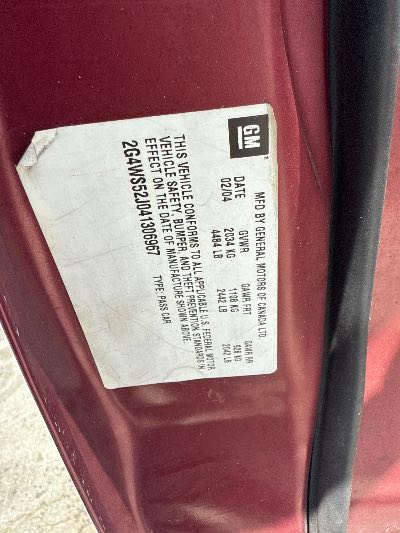 2004 Buick Century Location - GM - Row 37 - Stock # H49178