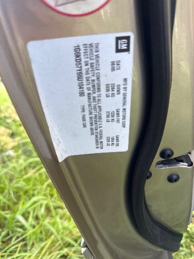 2006 Cadillac Seville Location - GM - Row 28 - Stock # H49085