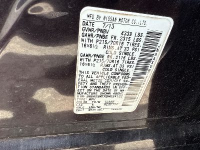 2013 Nissan Rogue Location - Imports - Row 29 - Stock # H49173