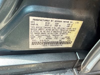 2002 Nissan Altima Location - Imports - Row 1 - Stock # H49189