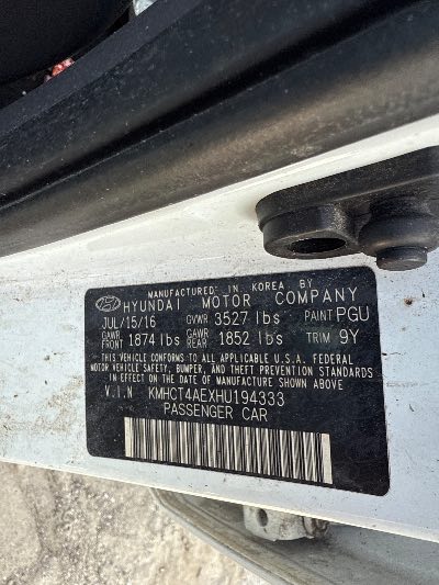 2017 Hyundai Accent Location - Imports - Row 30 - Stock # H49187