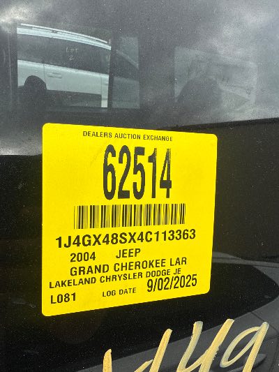 2004 Jeep Grand Cherokee Location - Chrysler - Row 47 - Stock # H49244
