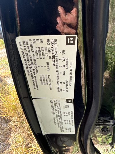 2002 Cadillac Seville Location - GM - Row 25 - Stock # H49030