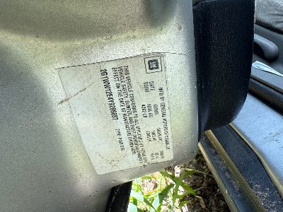 2000 Chevrolet Monte Carlo Location - GM - Row 28 - Stock # H49123