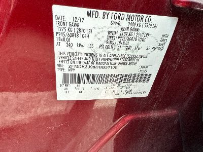 2013 Ford Edge Location - Ford - Row 34 - Stock # H49289