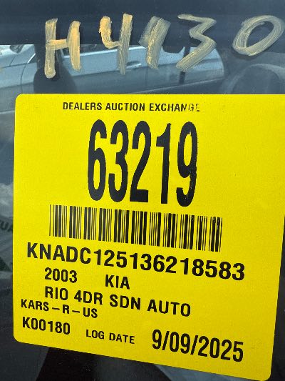 2003 Kia Rio Location - Imports - Row 45 - Stock # H49305