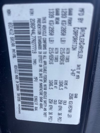 2007 Dodge Grand Caravan Location - Chrysler - Row 39 - Stock # H49272