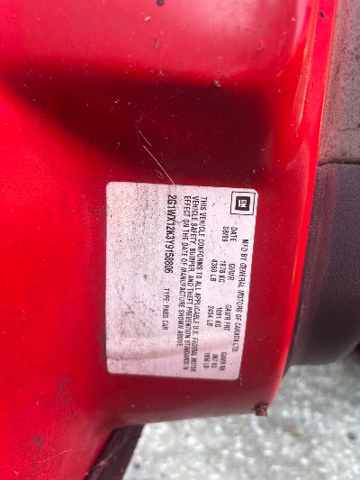 2000 Chevrolet Monte Carlo Location - GM - Row 39 - Stock # H49268