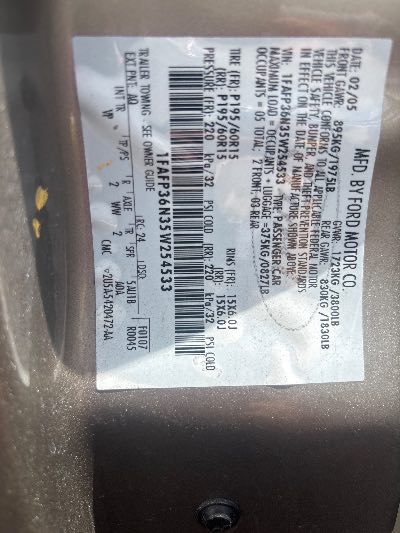 2005 Ford Focus Wagon Location - Ford - Row 34 - Stock # H49503