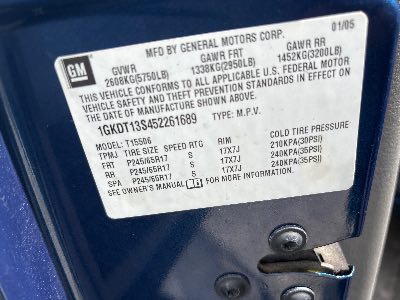 2005 GMC Envoy Location - GM - Row 41 - Stock # H49508